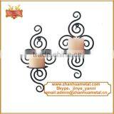 Painted Scroll Design Metal Candle Holder thumbnail-1