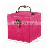 2015 Hot Sale Jewlery Set Box Velvet Flannelette Flocking Custom Comestic