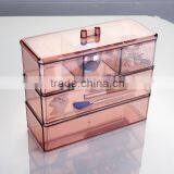 Hot Sale 3 Tier Plastic Cosmetic Organizer Makeup Storage Display Box thumbnail-2