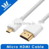 ABS Shell High speed micro HDMI cable A-D with Ethernet 3D 4K and HD1080P