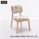Rural Style Wooden Coffee Shop Chair/ Modern Cloth Art Dining Chair AM-327 thumbnail-3