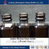 1/2oz Amber glass bottle boston supplier in China