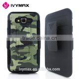 Phone Accessory 3 in 1 Sublimation Printing Hard Shell Holster Combo Protecitive Cell Phone Case With Belt Clip for Samsung J7