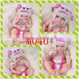 Efan Tuque Hand Knit Earflap Infant Toddler Animal Monkey Caps Crochet Baby Winter Hat 2013 Acrylic Beanie Minions