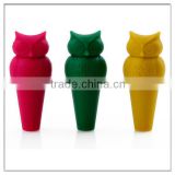 Animal shaped silicone beverage bottle lid,colorful silicone wine bottle lid