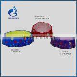 Handpainted Round Ceramic Dog Bowl Pet Feeder Bowl