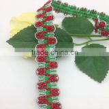 gold and silver beautiful green red fashion braid trimming