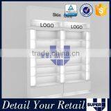 Tailor Made Wooden Veneered Wall Display Cosmetic Cabinet With Headbox