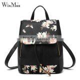 Top-handle Girls High School Bag PU Leather School Backpack for Teenagers