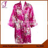 300807 Women Floral Satin Dressing Gown thumbnail-3