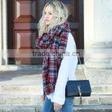 Best Selling 2015 Winter Popular Plaid Blanket Custom Scarf thumbnail-2