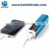 Metal 2600mah Usb Portable Power Bank Charger for Mobile Phone