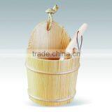 Sauna Accessories Wooden Drum and Spoon thumbnail-3