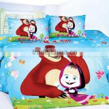 100%cotton kids cartoon bedding set,bear duvet cover