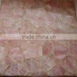 Square Semi Precious Gemstone Rose Quartz Slab