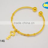 Olivia Jewelry Gold Design Cuff Bracelet Stainless Steel Cuff Bracelet With Key Charm For Women thumbnail-1