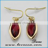 Bulk Wholesale Different Shape Chalcedony Gemstone Brass Dubai Gold Plated Earrings Jewelry