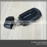 car key shape card reader black plastic usb 2.0 card reader(OS-CR112)