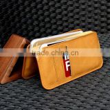 New design two phone cover leather mobile phone flip case with card holders