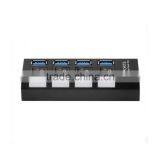 Hot Sales ! High Speed 4 Port USB 3.0 Hub With Individual Power On/off Switches and LEDs Indicator Lights thumbnail-2