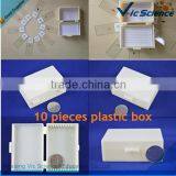 10pcs Biology Prepared Slide Plastic Box