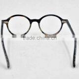 Classical Circle Horn Rimmed Glasses Buffalo Horn Laminated Wooden Optical Glasses thumbnail-5