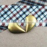 29MM Raw Copper Lovers' Heart Locket Pendant,vintage Heart Lovers' Locket Pendant 1131023 thumbnail-2