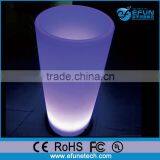 pe Material Illuminated Rgb Color Changing Solar Lighted Planters