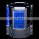 Pen Holder With Clock