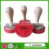Custom Printed Silicone Cookie Stamp Silicone Cookie Stamp With Wooden Handle thumbnail-2