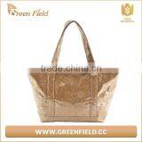 Brown Tyvek Tote Bags Large Lady Hand Bag With PVC Cover thumbnail-1