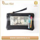 Leather Coin Purse Flat PU Leather Coin Purse thumbnail-1