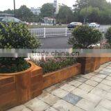 FO-9C53 Square Corten Steel Flower Pot/garden Planter Box thumbnail-3