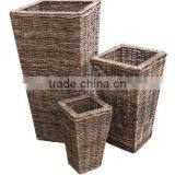 Outdoor Garden Natural Rattan Flower Pots thumbnail-2
