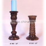Wooden pillar candle holder, hand carved wooden candle holder, tall wooden candle holder, Wedding decoratiion candle holder