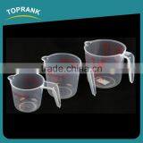 Toprank Cooking Tools Measuring Tool Precise Transparent Plastic PP Measuring Cup 3 Pcs Digital Measuring Cup Set thumbnail-3