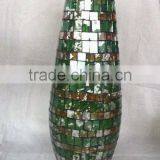 High Quality Mosaic Coloured Designer Glass Vase thumbnail-3