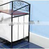 RH-4712 Metal and Non-Woven Fabrics Scroll Bathroom Laundry Hamper thumbnail-1