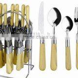 Plastic Handle Cutlery Set Stainless Made in China thumbnail-5