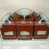 Ceramic Canister With Metal Rack thumbnail-2