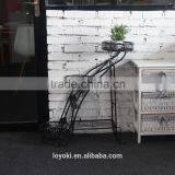 Garden Yard Decor Orgnized 3-Tiered 1-Rack Folded Plant Pots Tray Unit Metal Flower Stand thumbnail-2