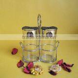 Glass Pepper Shaker on Stand/salt Spice Shaker thumbnail-1