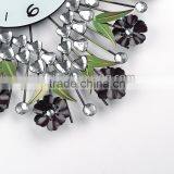 2015 Flower Heart Shape Iron Home Decoration Fashion Antique Wall Clock thumbnail-2