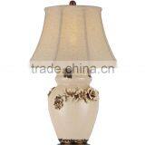 BISINI Luxury Flower Carving Ceramic Table Lamp thumbnail-1