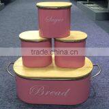 Set of 4 Canister With Wooden Lid thumbnail-1