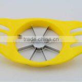 Cute yellow fruit tools medium size plastic spiral slicer for vegetables and fruits