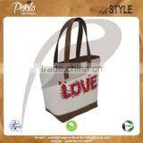 12 OZ Natural Canvas Tote Bag With Eva Padding & Inside Polyester Lining With PU Handle & Bottom With Top Zip Closure thumbnail-2