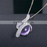 925 Silver Necklace Jewelry for Women Crystal Pendant thumbnail-3