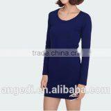 Skinny Fit Women Long Sleeve Home Dress Cotton Korean Stretch Style Long t Shirt thumbnail-6