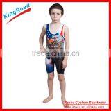 Kid's Wrestling Singlet Youth Custom Uniform With Free Design Service thumbnail-1